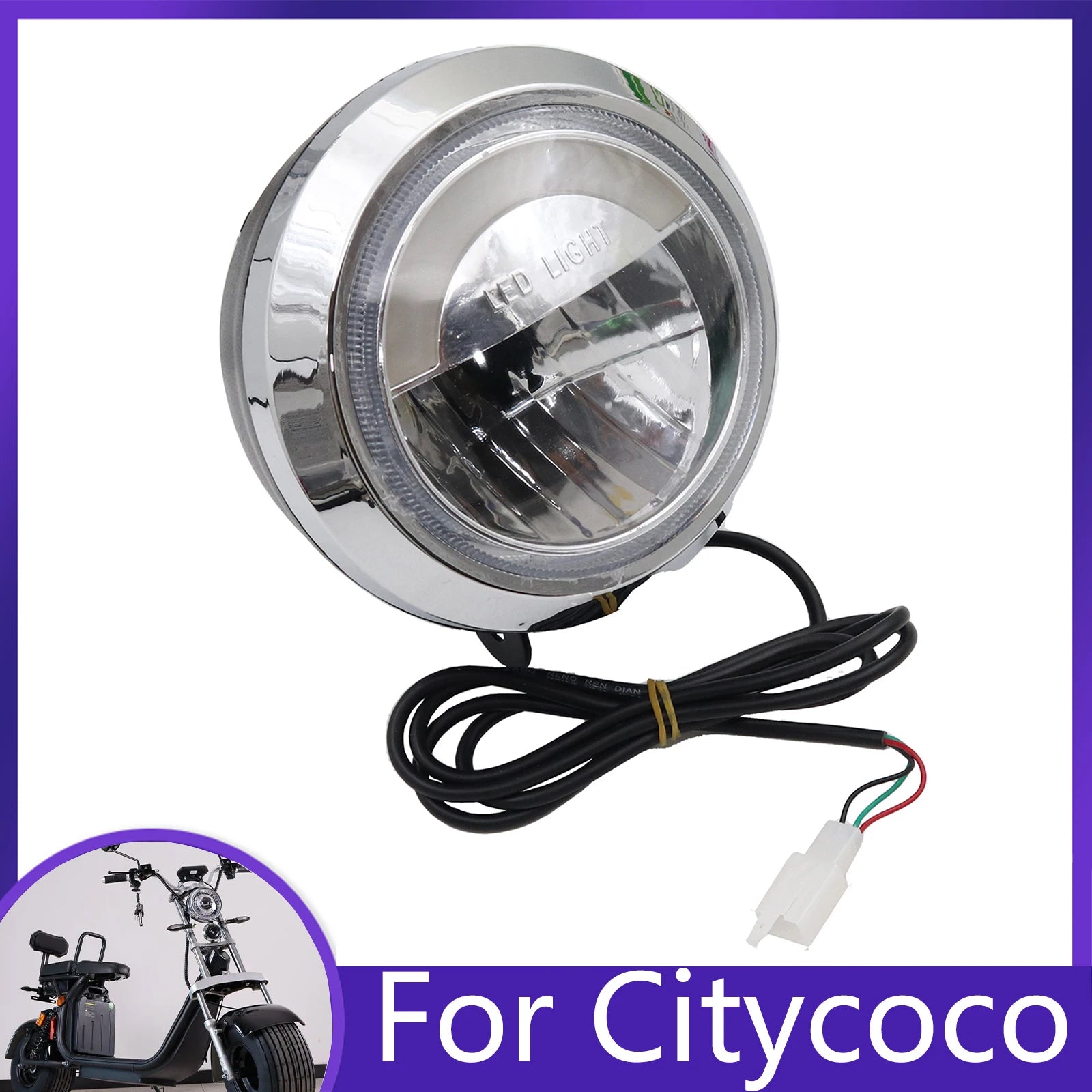Integrated Headlight and Horn for Electric Scooters and Motorcycles Default Title