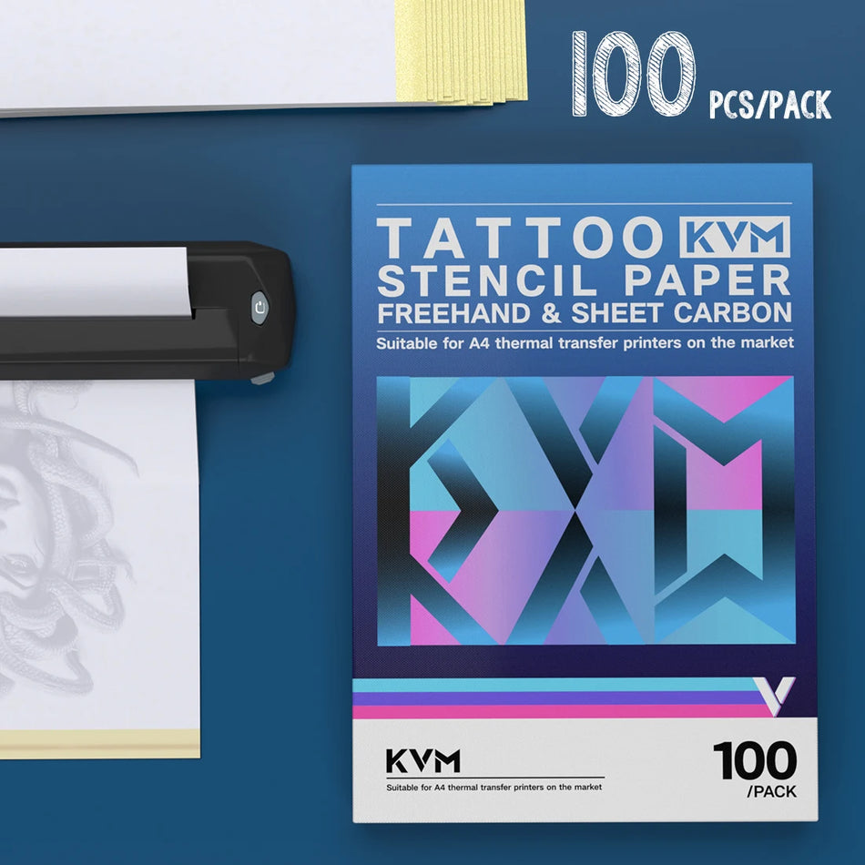 Carta per trasferimento tatuaggi KVM 100 fogli A4 per fotocopiatrice termica