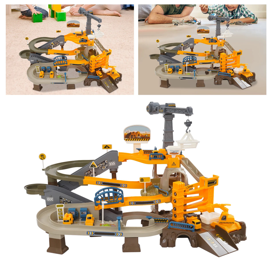 Gul Tågbana Leksaksbil Med Musikfunktion För Åldrarna 3