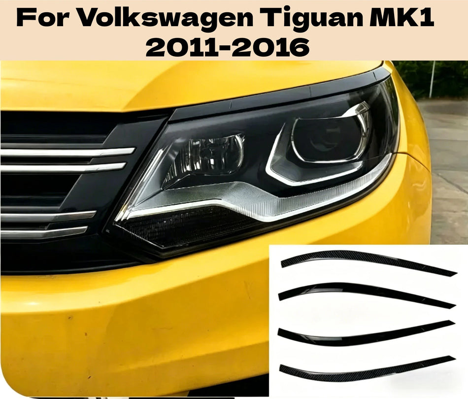 Couvre-phares avant en finition noir brillant pour Volkswagen Tiguan MK1