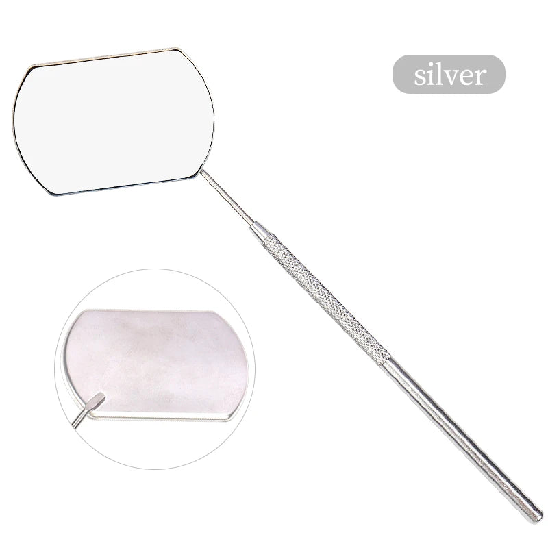 Stainless Steel Eyelash Checking Mirror for Precision Lash Lifting and Extensions Silver
