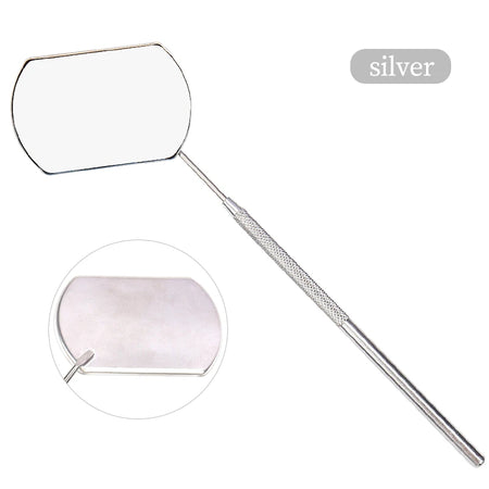 Stainless Steel Eyelash Checking Mirror for Precision Lash Lifting and Extensions Silver
