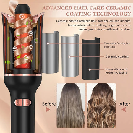 Automatic Hair Curler &ndash; Ceramic Rotating Air Spin Technology