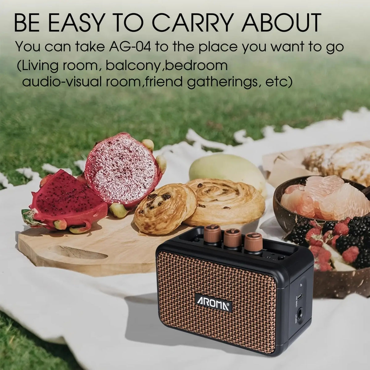 Aroma AG-04 Guitar Amp &ndash; Rechargeable Wireless Mini Amp