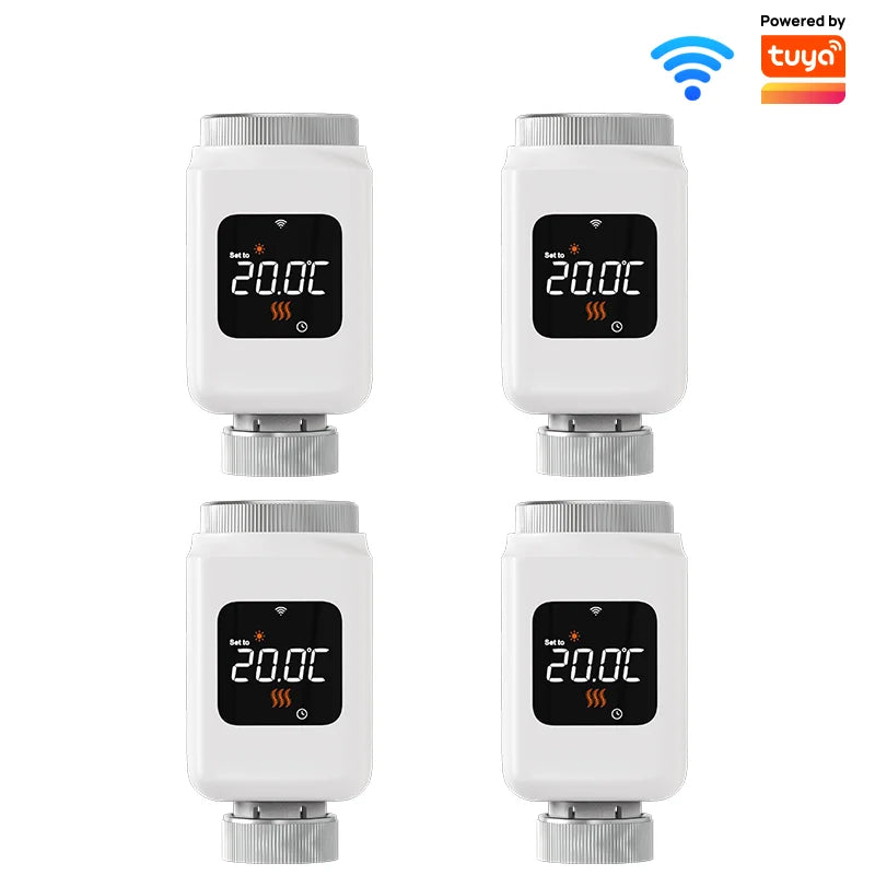 Tuya Smart WiFi Thermostatic Radiator Valve &ndash; Alexa Ready 4PCS-WiFi / 3 x 1.5V