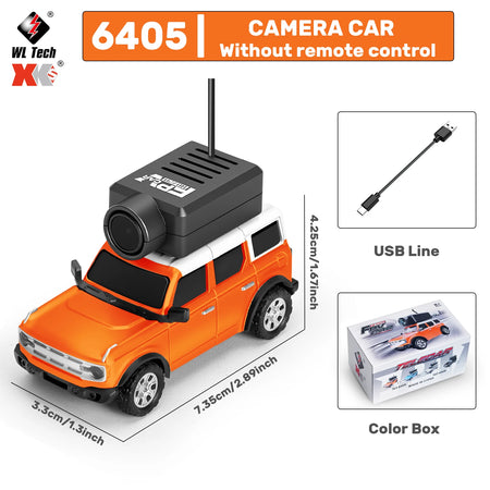 WLtoys 1/64 Mini RC Car &ndash; 720P FPV Camera For Kids Fun 6405 Orange