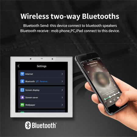 SUMWEE 4-Inch Android 11 Wall Amplifier with Bluetooth and Ceiling Speakers System