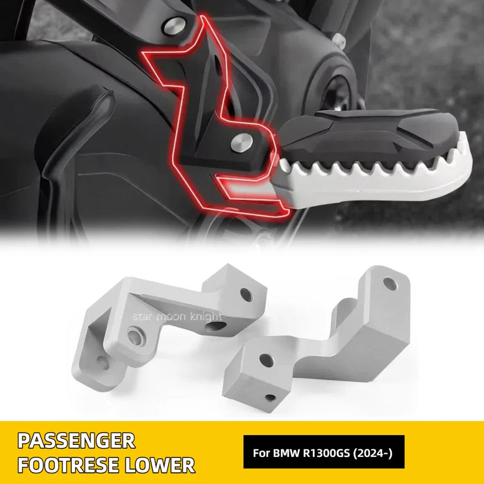 Sada na snížení stupaček pro spolujezdce BMW R 1300 GS, hliníkový držák pro 2024 R1300GS