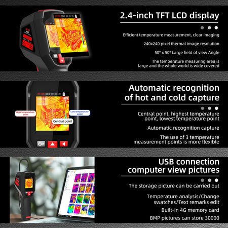 BSIDE HX3 Thermal Imaging Camera - High-Resolution Handheld Thermometer (-20 to 550u2103)