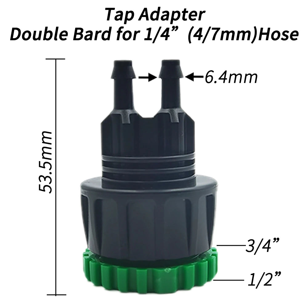 Oasis 3X Garden Tap Adapter Splitter - Drip Irrigation Hose Connectors