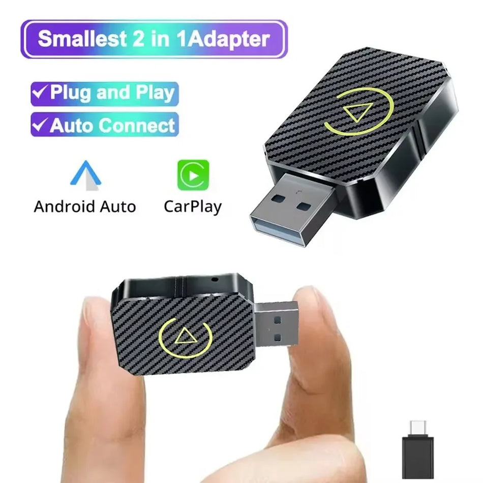 Dongle Audi, Volkswagen, Hyundai, Jeep, Mercedes-Benz Yhteensopiva langattoman CarPlayn ja Android Auton kanssa