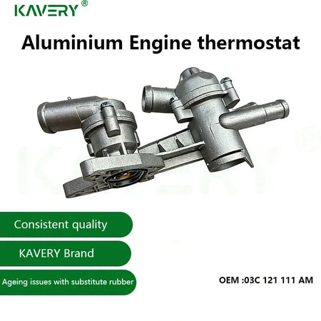 For 1pc Aluminum Engine Coolant Thermostat 03C121111AM 03C121111AG EA111 1.4T/1.6 EOS Golf Jetta Passat SciroccoTiguan A1 A3 Q3 by InterCyprus Trading Ltd