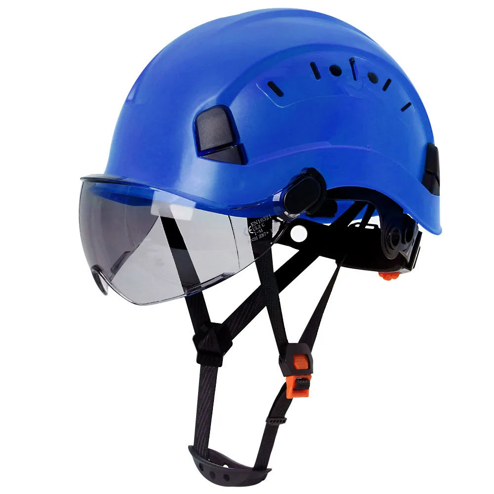 Aolamegs SF06 Safety Helmet With Goggles &ndash; Comfortable Blue A