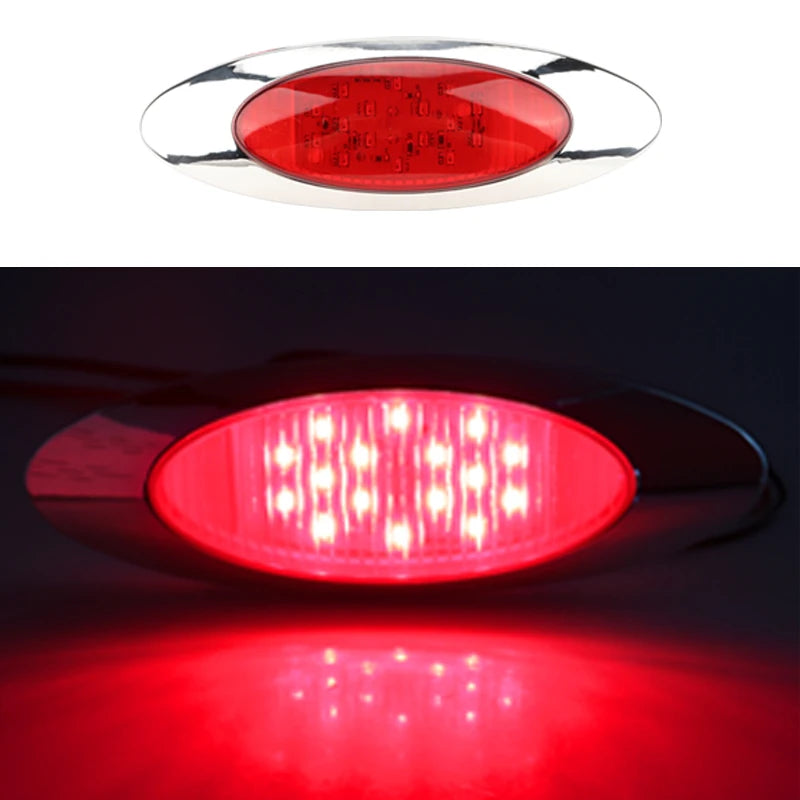 Kevanly 16 LED Clearance Light &ndash; Universal 24V Strobe Safety Marker Red / 1 piece