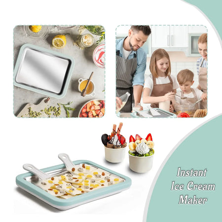 Ice Cream Maker Pan &ndash; Multifunctional Plate With Scrapers