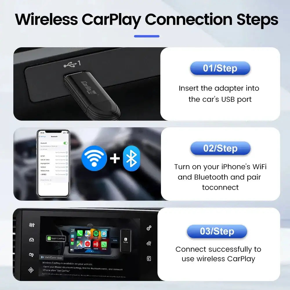 2024 CarlinKit Mini SE CarPlay Wireless Adapter Plug N Play
