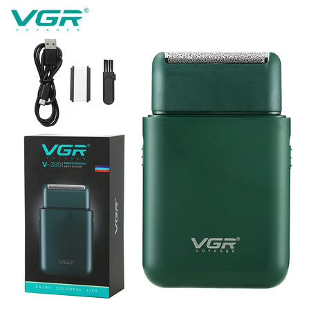 VGR V-390 Electric Shaver &amp; Beard Trimmer 390-green