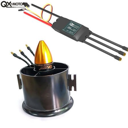 QX-MOTOR 70mm EDF Ducted Fan 6 Blades &ndash; 3000KV Brushless 3000kv EDF 50A ESC / CHINA