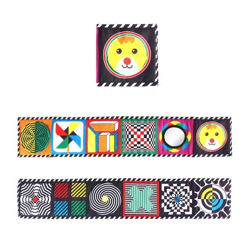 Baby Bedside Cloth Book &ndash; Develops Visual Ability for Newborns B-Geometry