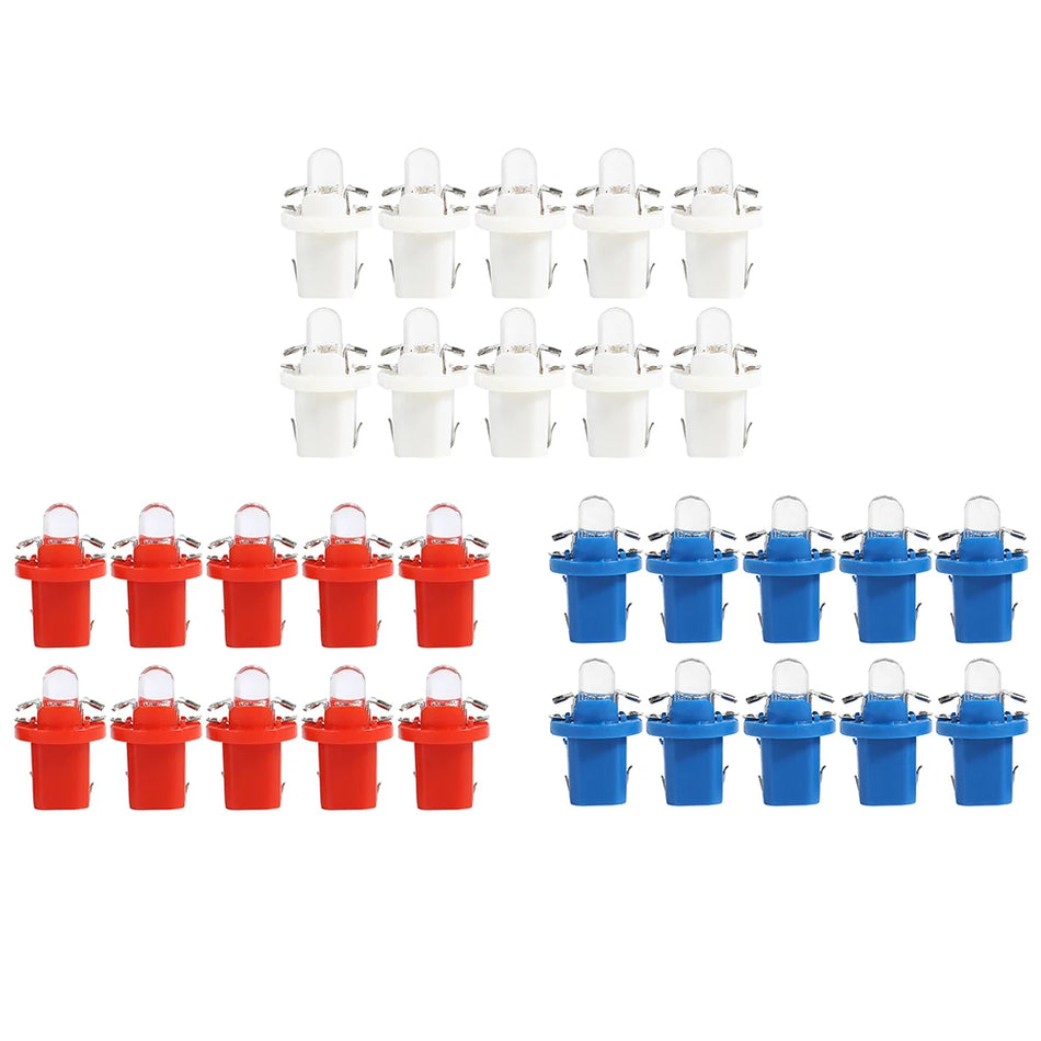 10X T5 B8.5D LED automašīnas instrumentu paneļa gaismas spuldzes priekš klastera