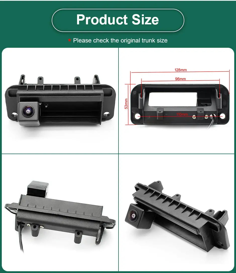 Backup Camera HD AHD 1080P Trunk Handle for Mercedes-Benz W204 W205 C-Class by InterCyprus Trading Ltd