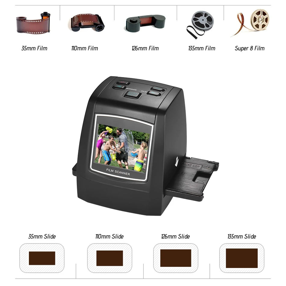 Skenner filmů s vysokým rozlišením 14MP až 22MP pro diapozitivy a negativy 35mm až 110mm