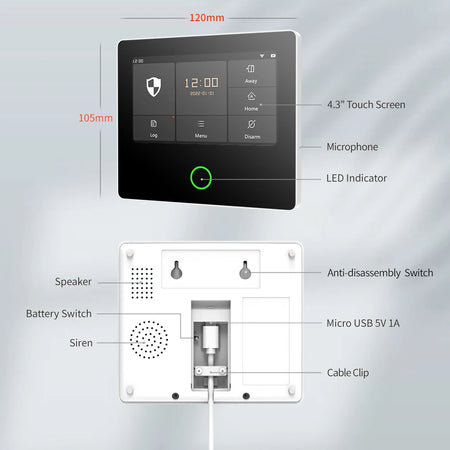 Staniot WiFi SecPanel 5 &ndash; Remote App Control 4.3 Inch Screen