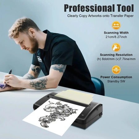 Tattoo Stencil Printer &ndash; Portable DIY Transfer Copier