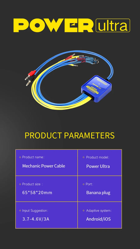 MECHANIC Power Ultra Test Cable &ndash; Durable Mobile Boot Line for iPhone and Android Power Ultra