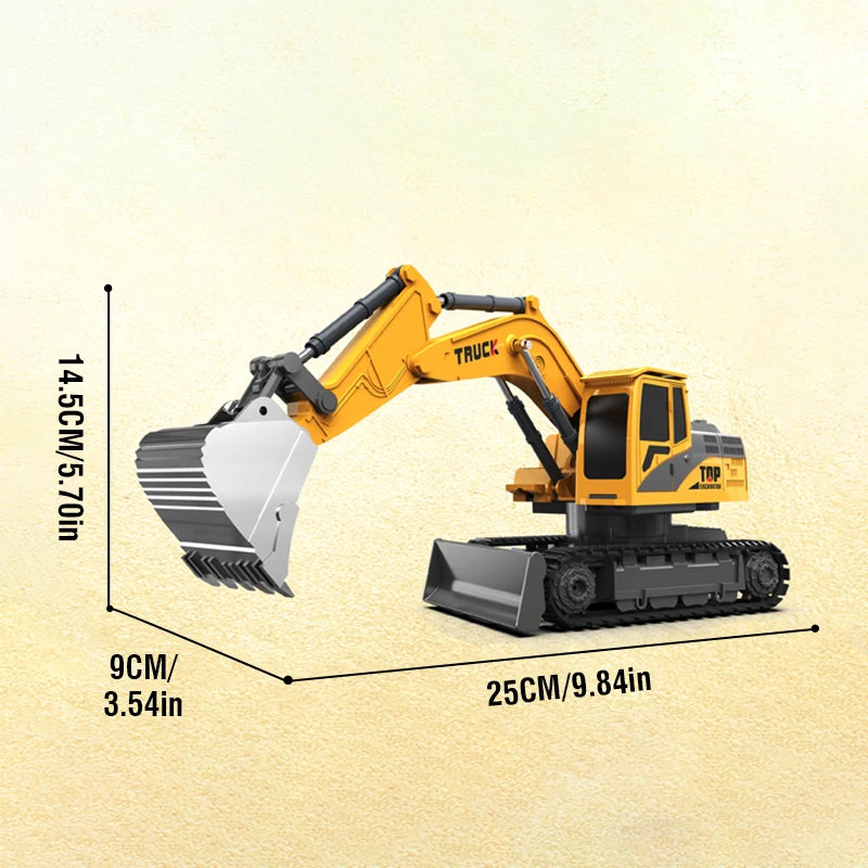 Alloy RC Excavator 11CH Remote Car &ndash; Realistic Lights