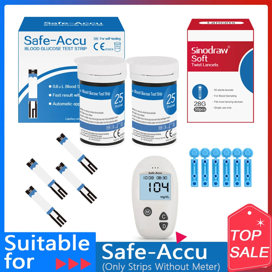 Safe Accu Blood Glucose Test Strips &ndash; 0.6uL Sample