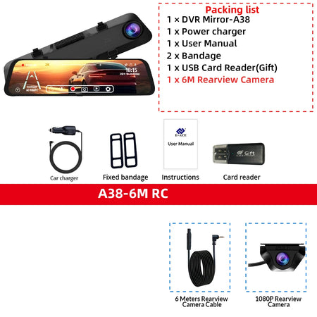 ACCEO 2.5K Dsahcam 12 Inch Touch Mirror - Built In WiFi A38-6M RC / 128G