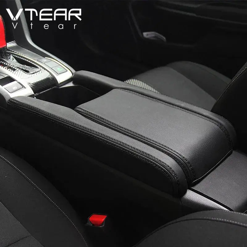 Vtear Car Armrest Cover Center Console Arm Rest Leather Anti-scratch Mat Protection Pad Accessory For Honda Civic 10th 2016-2021 by InterCyprus Trading Ltd