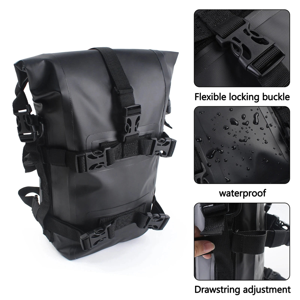 Motorcycle 8L Crash Bar Bumper Bag &ndash; Universal Waterproof Design