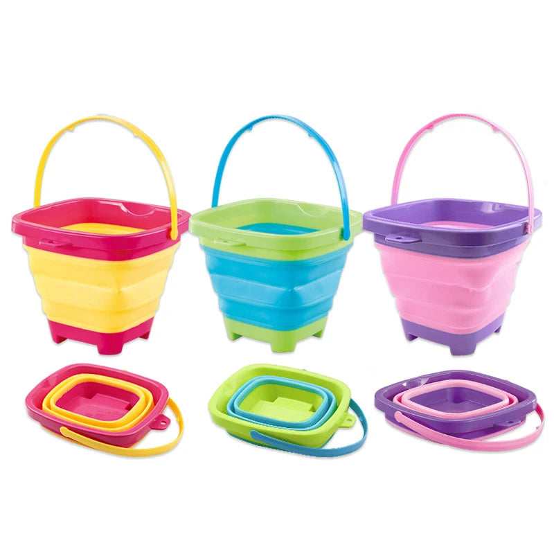 STF00469 Foldable Beach Bucket &ndash; Portable Sand Toy For Kids