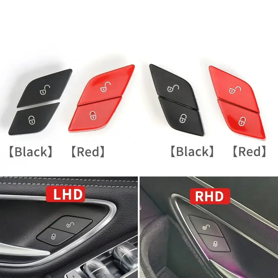 LHD RHD Car For Mercedes Benz C EQC GLC V Class W205 N293 W253 W447 Interior Central Door Lock Unlock Switch Button Cover by InterCyprus Trading Ltd