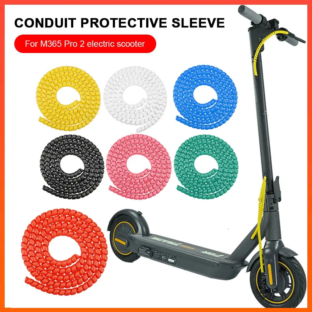 1.3m Spiral Cable Protector For M365 Pro 2 And Bicycles