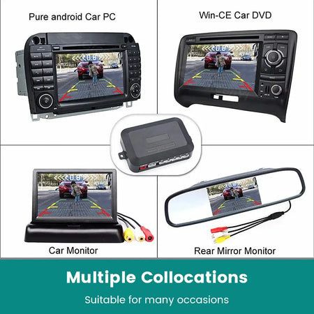 AHD Car Video Parking Sensor With Backup Monitor And Reverse Warning Display by InterCyprus Trading Ltd