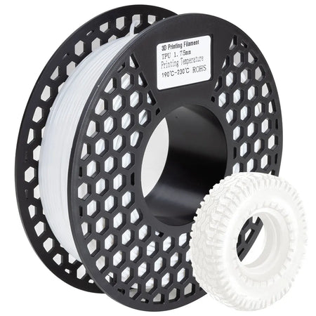 200g TPU Filament &ndash; Non-Toxic Flexible Odorless Filament WHITE