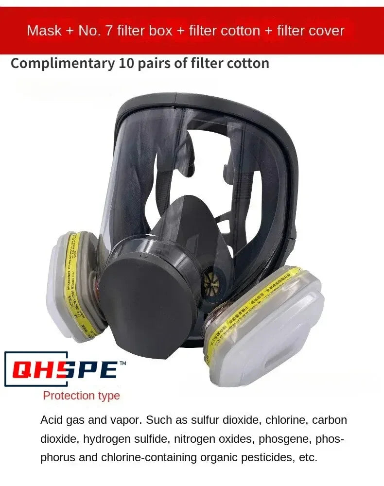 Anti-Fog 6800 Gas Mask &ndash; Full Face Safety For Painting 17 in 1 Set 2