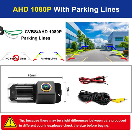 AHD 1080P Dynamic Trajectory Rear View Camera Fit VW Magotan Golf POLO Beetle CC Bora Jetta Skoda Yeti Porsche Cayenne Camera by InterCyprus Trading Ltd