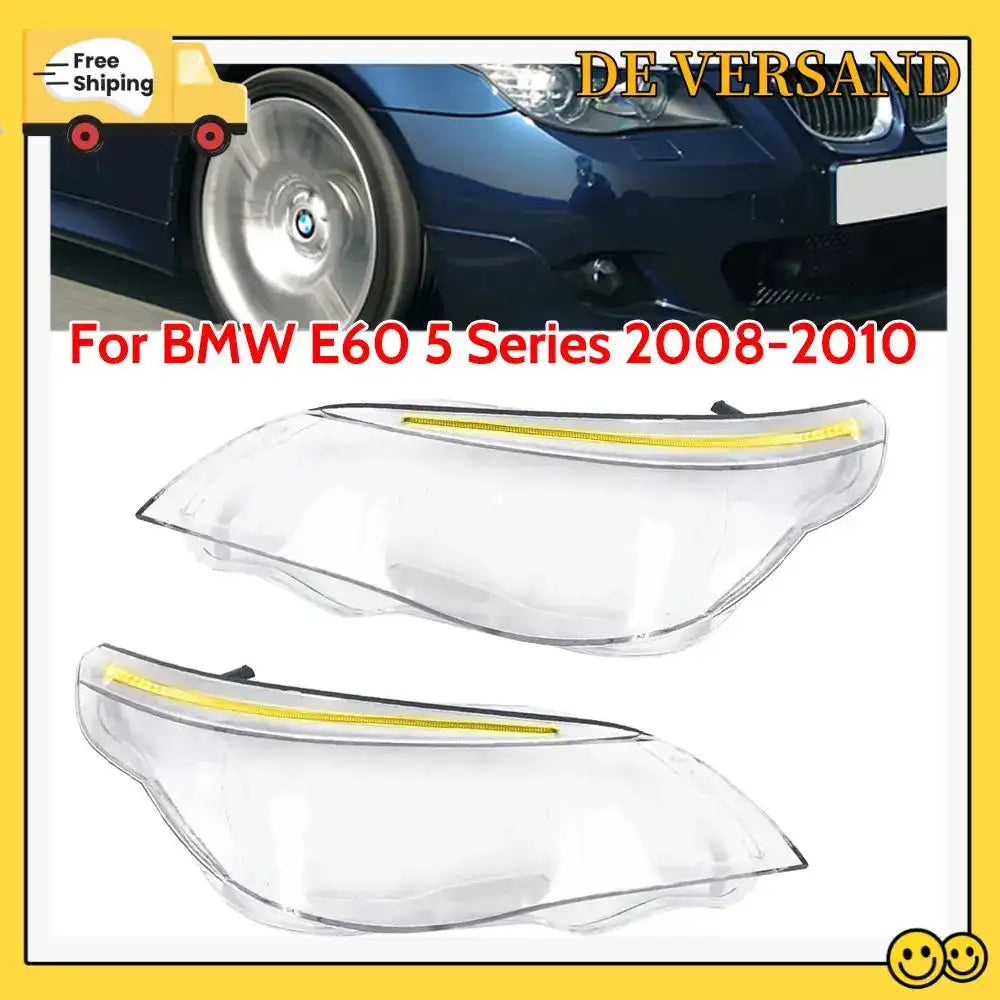 BMW E60 2008 2010 Left And Right Front Headlight Covers LED