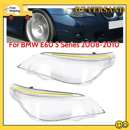 BMW E60 2008 2010 Left And Right Front Headlight Covers LED