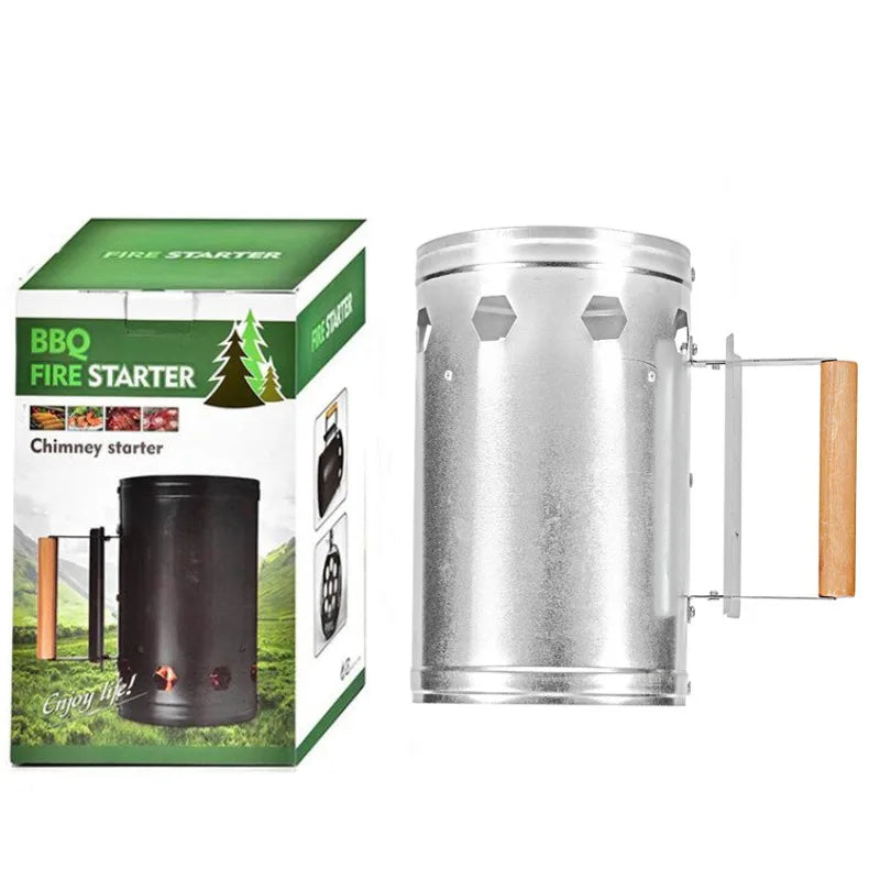 Portable Stainless Steel Charcoal Stove for Camping and Grilling