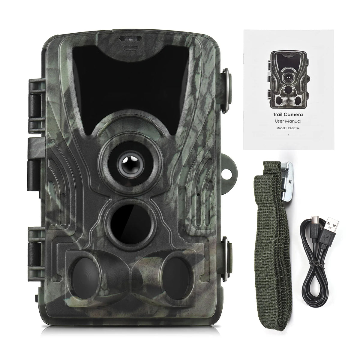 24MP Waterproof Trail Camera with Night Vision and Motion Activation 5000mAh