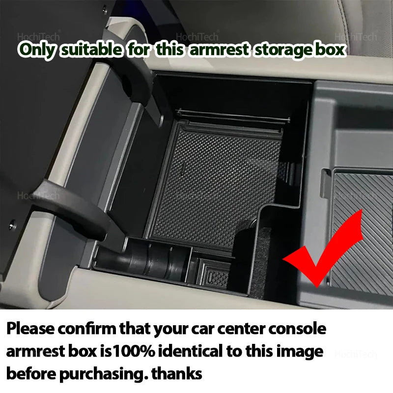 Middenconsole Armsteun Opbergdoos voor Kia EV9 Zwart ABS