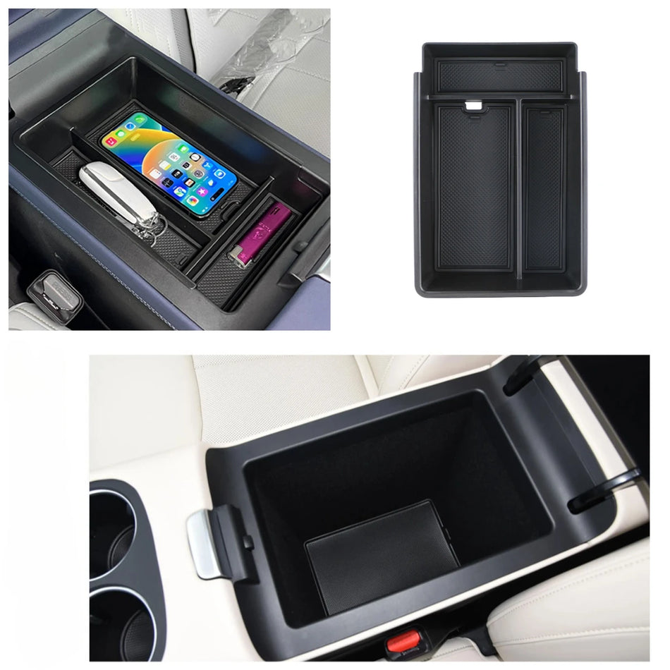 Xiaopeng G6 Armrest Storage Box, ABS Tray with Anti-Scratch Mat