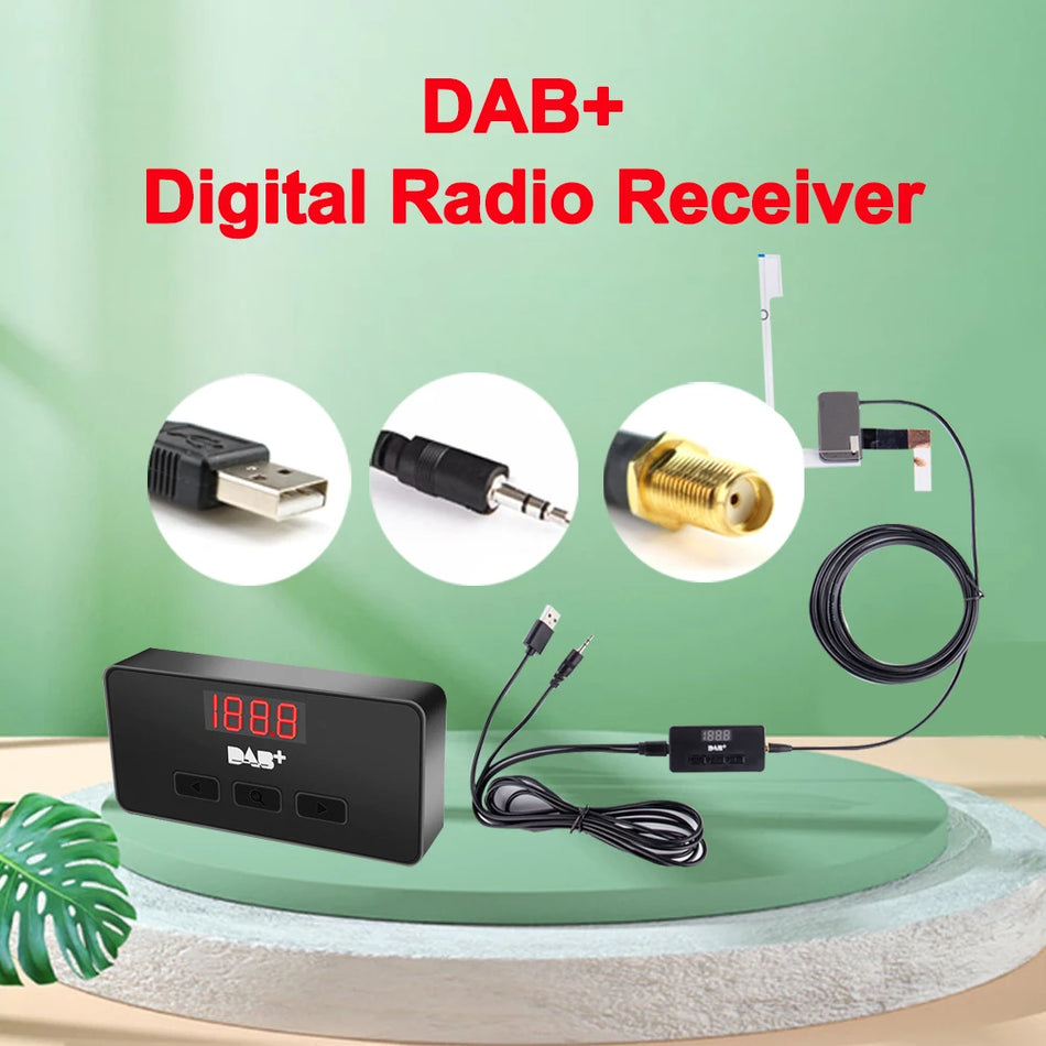 Αντένας DAB+ με αντάπτορα USB για ραδιόφωνο αυτοκινήτου GPS Stereo Receiver
