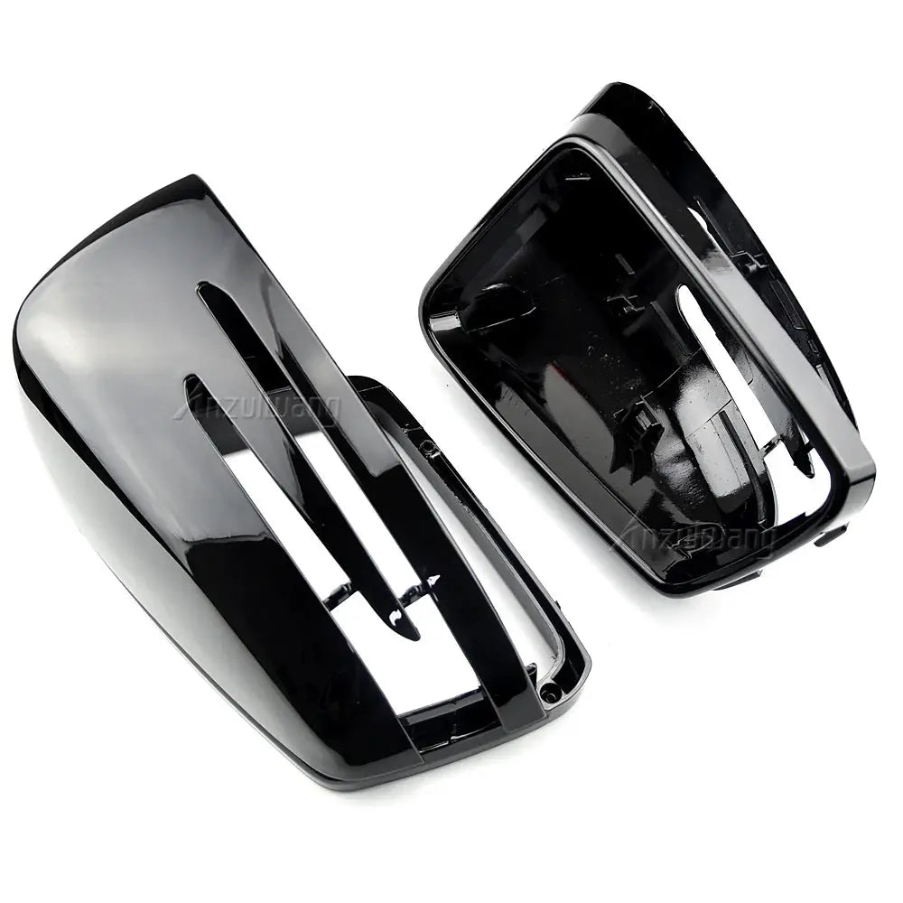 Side Mirror Caps Carbon Fiber Bright Black For Mercedes Benz W204 W212 by InterCyprus Trading Ltd