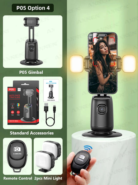 AXNEN P05 Gimbal Stabilizer &ndash; AI Face Tracking and 360 Degree Rotation P05 Option 4 / CHINA